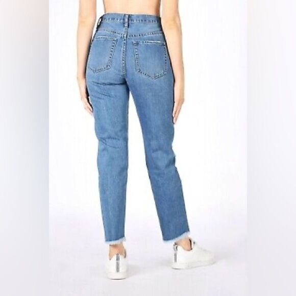 Nature Denim Distressed Mom Medium Wash Jeans Size 0 D30 - Picture 3 of 11